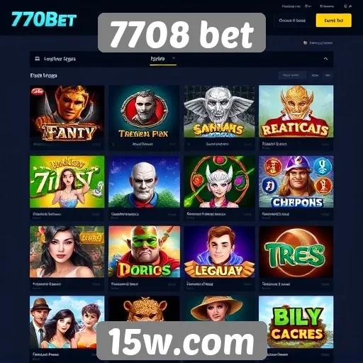 A diversidade de jogos disponíveis na 7708 bet
